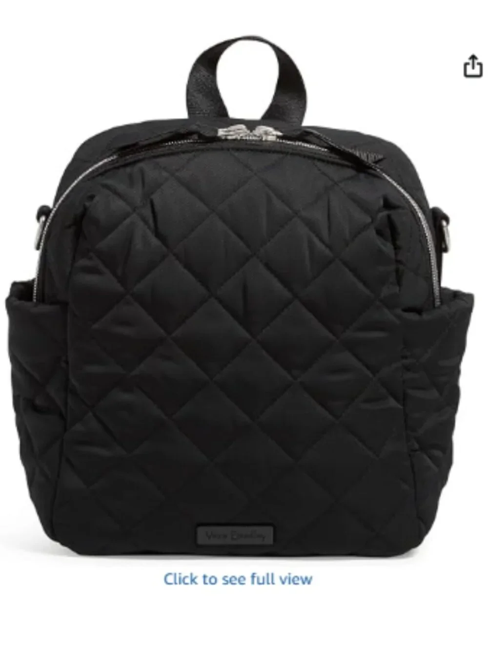 Women's Performance Twill Convertible Small Backpack, Black, One Size